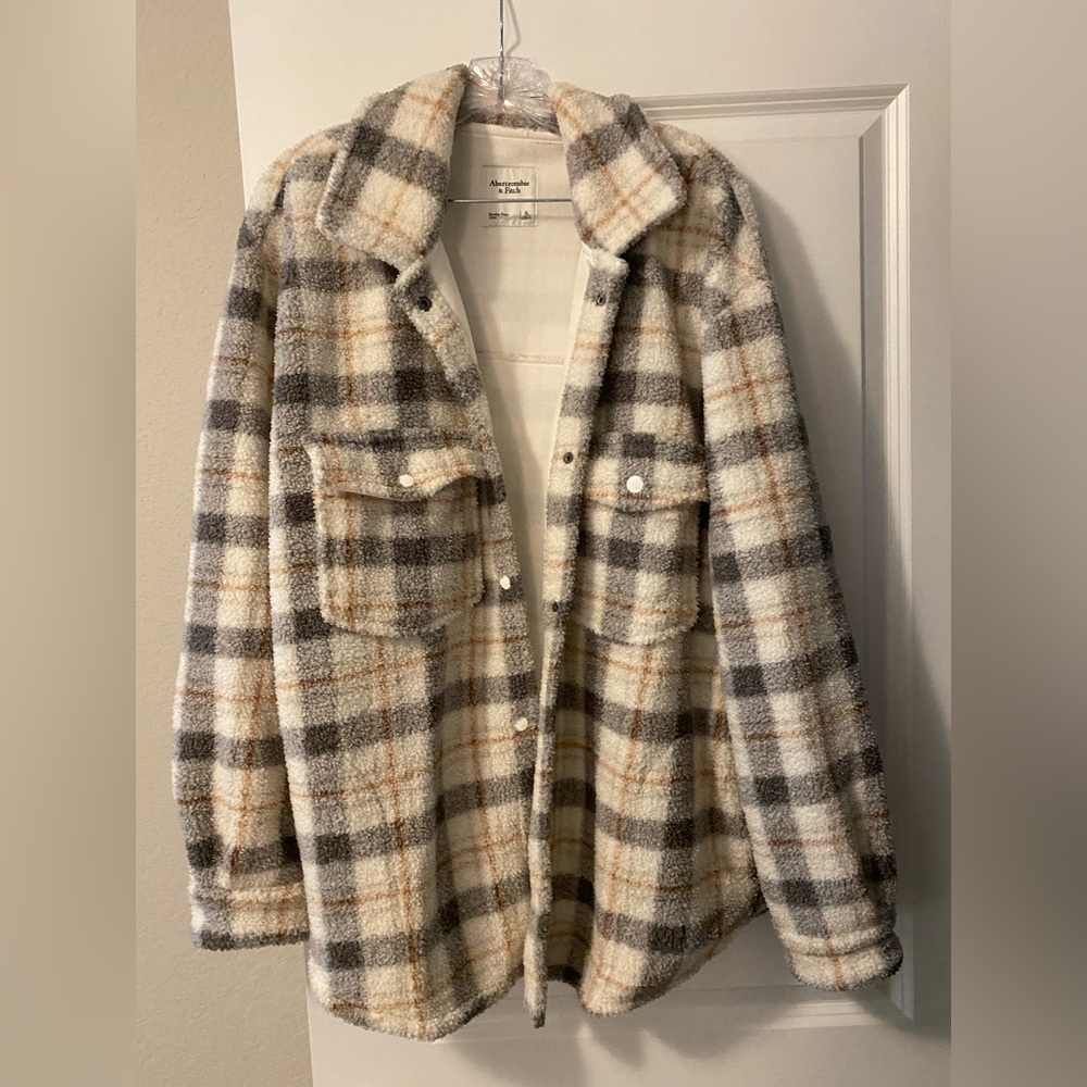 Worn once, indoors. Sherpa jacket